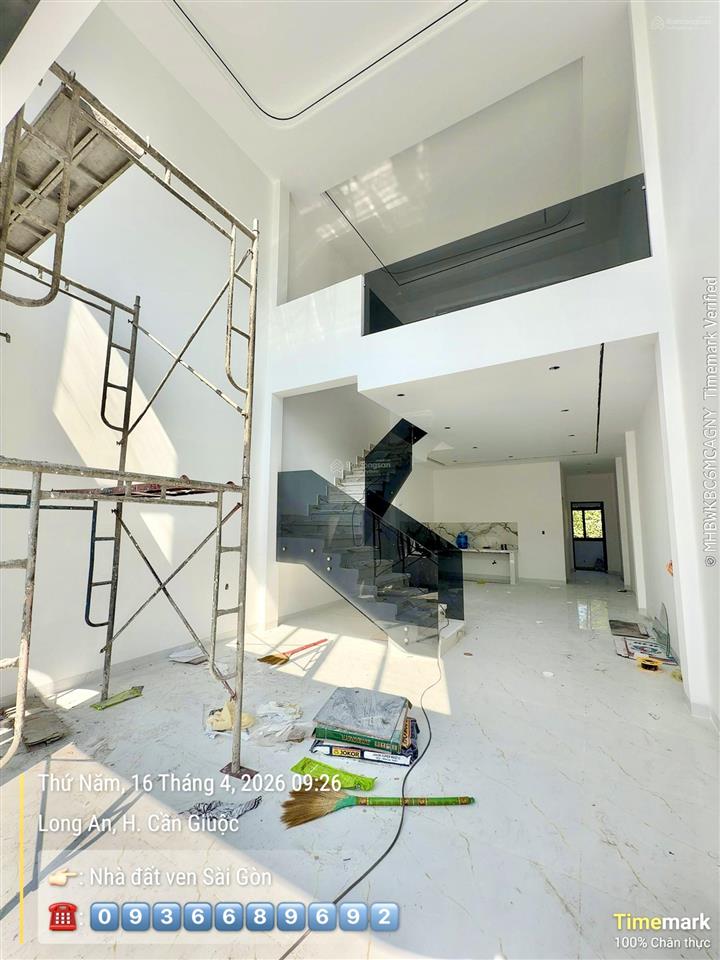 Nhà phố đang hoàn thiện tại đường bờ chùa, sát trường tiểu học long trạch 1, dt 5x20m, 2tt, 3pn, tl