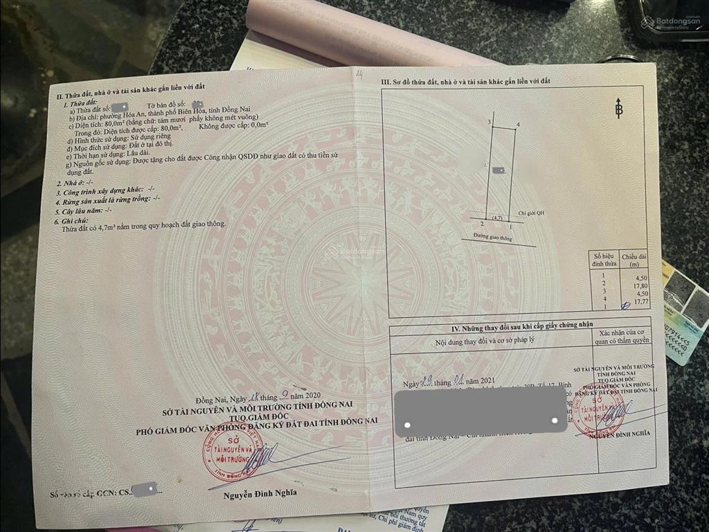 2,45 tỷ / bán đất xây dựng tự do mt bùi thị xuân đường xe tải, p. hóa an tp. biên hòa cũ