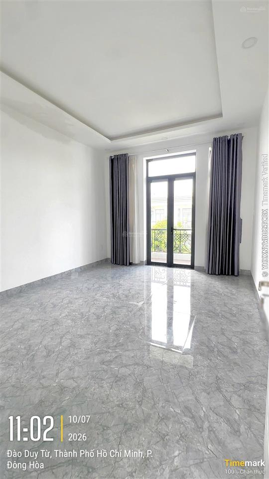 6,1 tỷ / bán nhà hoàn công 1 trệt 2 lầu đúc đổ 3 tấm kdc hoàng nam 3 p. đông hòa tp. dĩ an. gần go