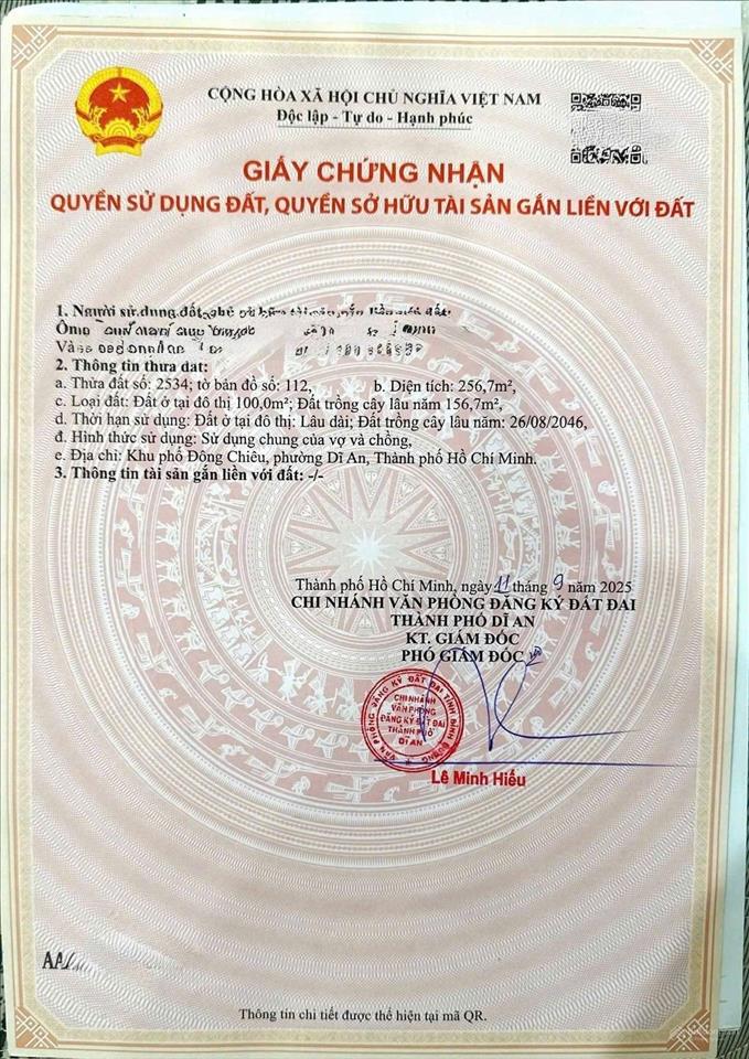Bán đất mặt tiền lê hồng phong dĩ an, binh dương