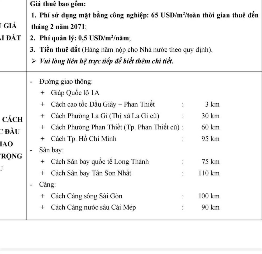 Bán đất trong khu công nghiệp tân đức, hàm tân, bình thuận