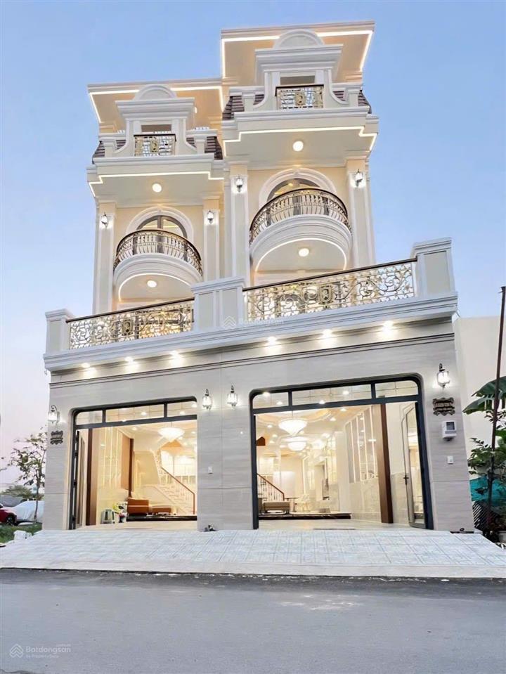 Bán nhà 3 lầu kdc sài gòn mới đường huỳnh tấn phát  thị trấn nhà bè  xe hơi đậu trong nhà