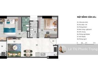 Bán căn a5 tầng 11 dt 55m2 2pn 2wc giá bán 2,55 tỷ,  0938 609 *** ( thông thuỷ 49,26m)