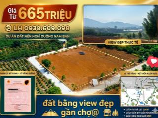 Đất ngay thị trấn nam ban, bán nhanh 645triệu, sổ riêng, cách nhựa 725 chỉ 280mét,  0938 609 ***