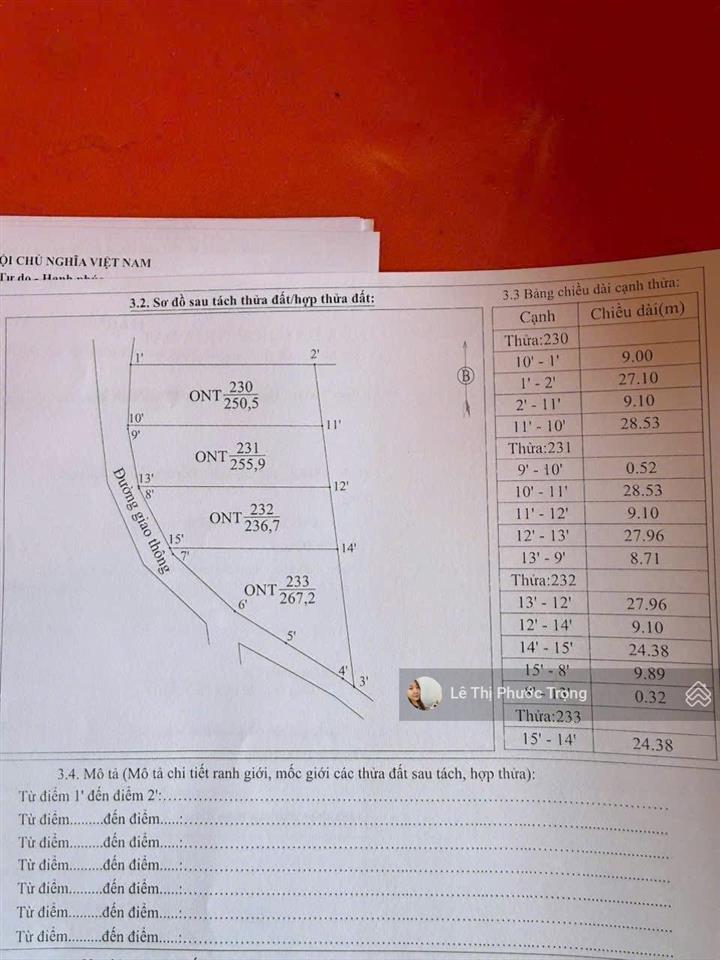 270 triệu( bớt lộc) full thổ cư 250m2 ngang 9m có giếng khoan, đất nền thổ cư 0938 609 ***