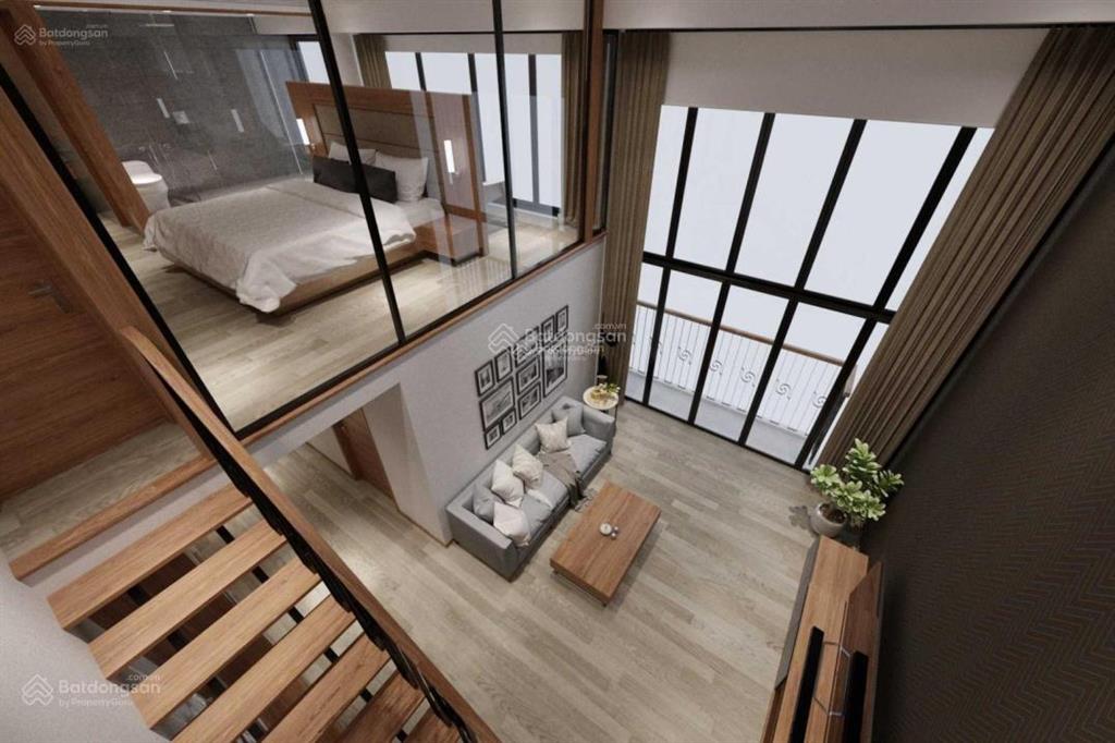 Căn hộ loft trần cao 5,4m bàn giao thô sẵn đầu chờ nhà vs, 3,8 tỷ/62m2 kh thiết kế như duplex ạ