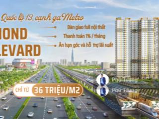 Diamond boulevard căn hộ bàn giao full nội thất ngay aeon mall và sân golf sông bé