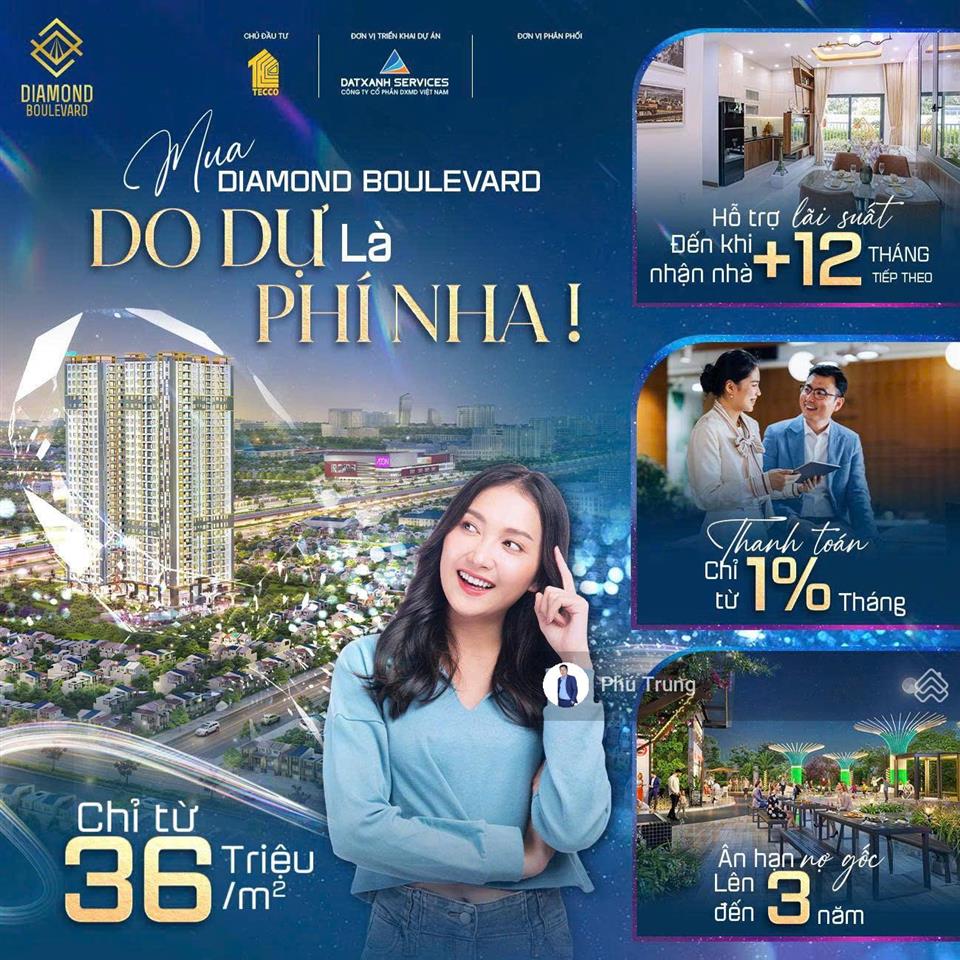 Diamond boulevard căn hộ bàn giao full nội thất ngay aeon mall và sân golf sông bé