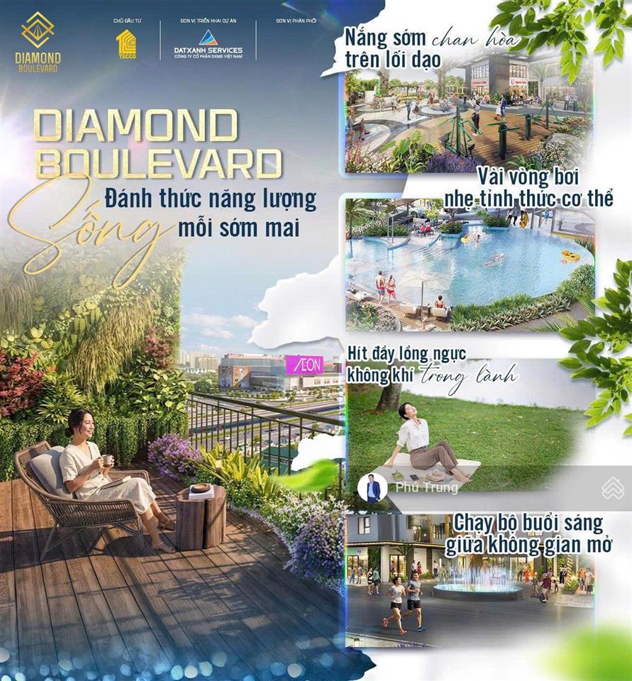 Diamond boulevard căn hộ bàn giao full nội thất ngay aeon mall và sân golf sông bé