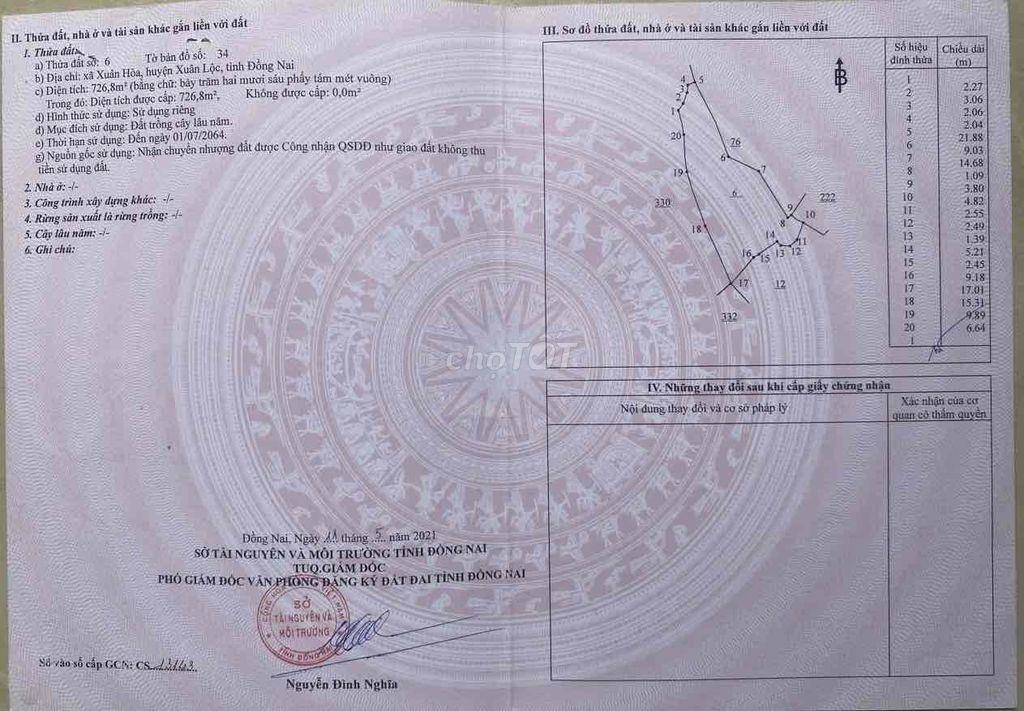 Đất đẹp- Tiềm năng- Giá Tôt (320K/m2 HH2%) Chính Chủ Sổ hồng Công Chứn