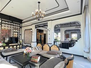 Bán dinh thự mặt sông vip nhất 273m2 đất sổ đỏ, tặng thêm 200m2 sân vườn.  0915 011 ***