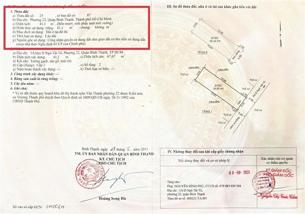 Nhà bán 1 trệt 1 lầu, ngay ba son, thủ thiêm, giáp quận 1. sổ hồng riêng chính chủ