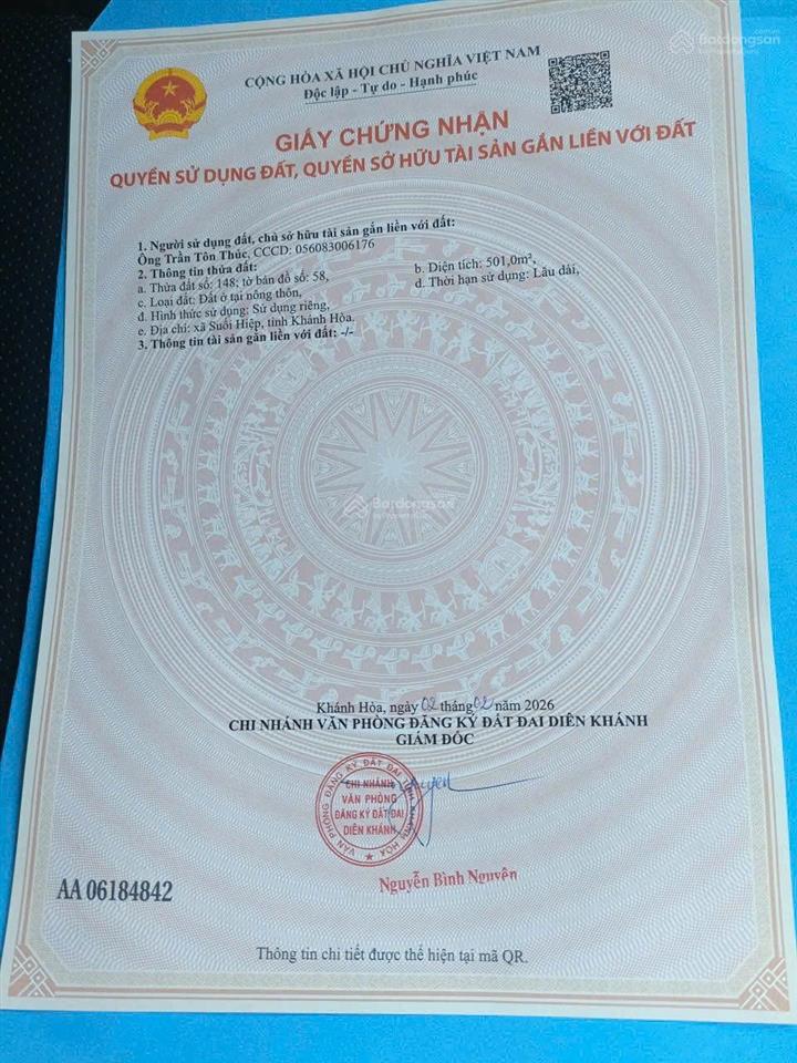 Đất suối hiệp (bình lộc cũ) 501m2 chỉ 4tr/m2 2 tỷ bao sang tên