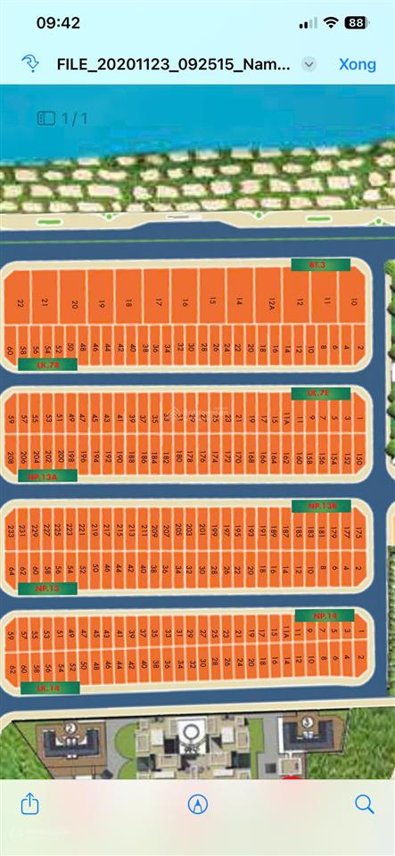 Cần tiền bán gấp lô nam sông cái gần tượng đài np13, chợ giá chỉ 16 triệu/m2, hướng nam mát mẻ.