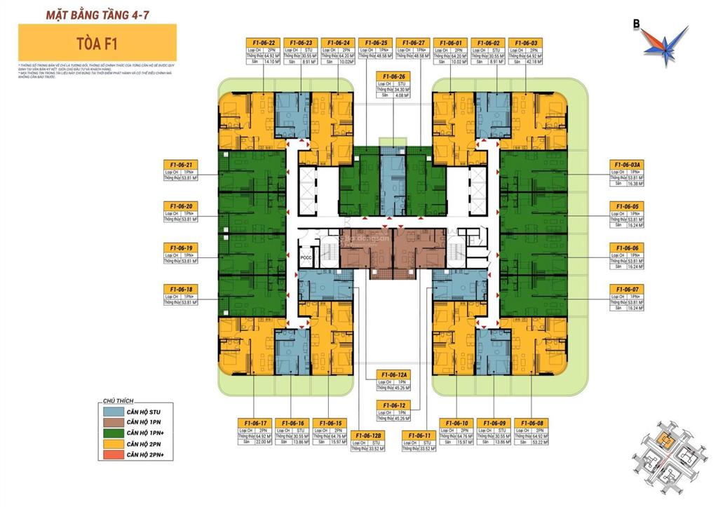 Bán chung cư fours tower đà nẵng 1 ngủ + sân vườn 70.09 m2 cắt lỗ 200 triệu  0934 373 ***