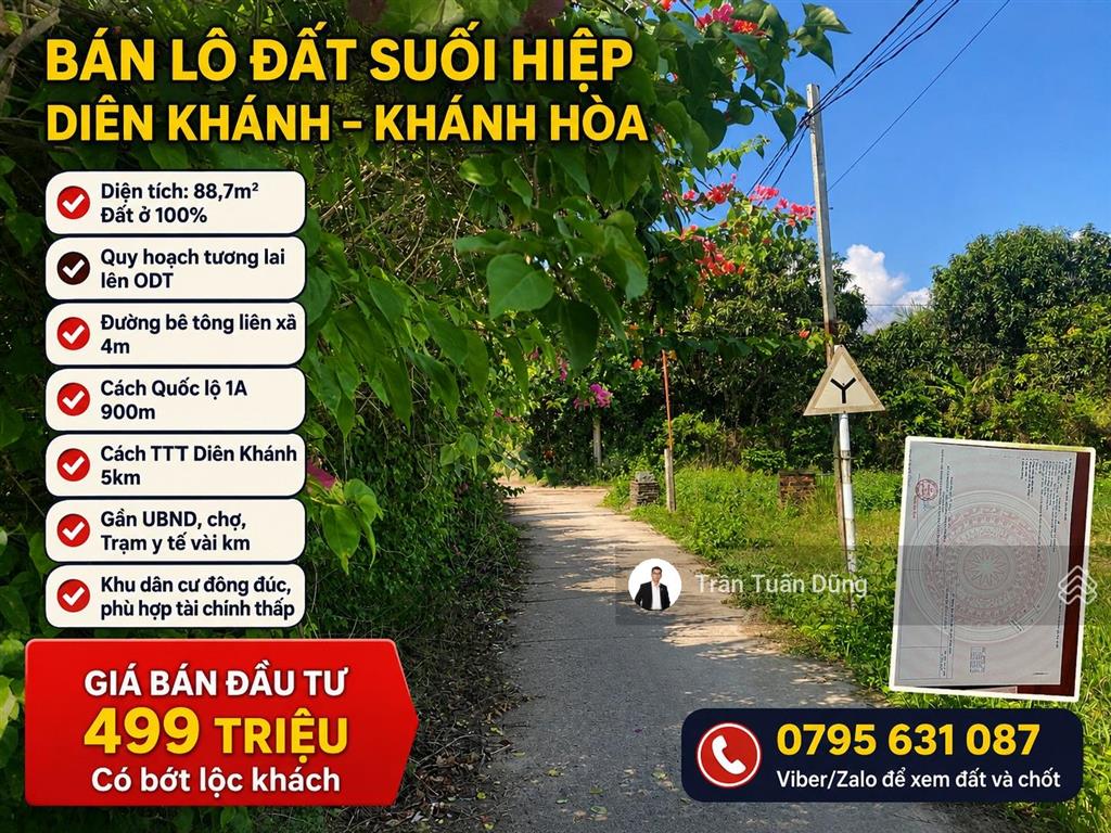 Bán gấp lô đất khu dân cư tuyệt ảo vườn hoa