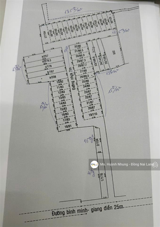 Bán đất thổ cư giang điền, đường bình minh 25m, pháp lý rõ ràng