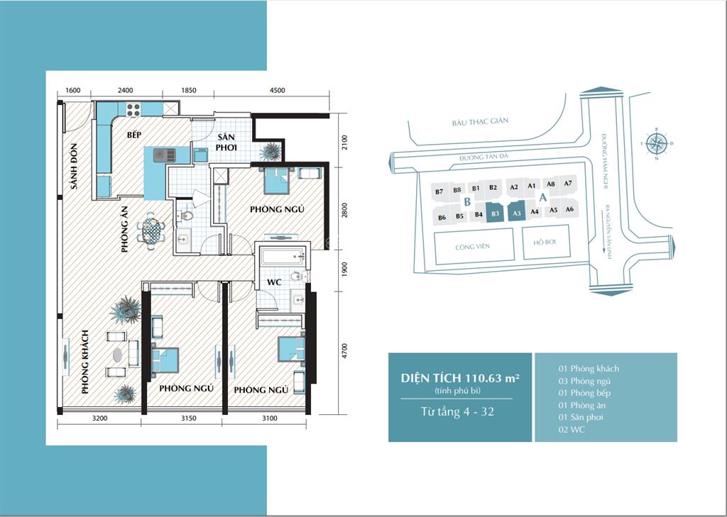 Giá nét 45 tr/m2. sở hữu ngay căn hộ 3pn view khán đài pháo hoa đà nẵng