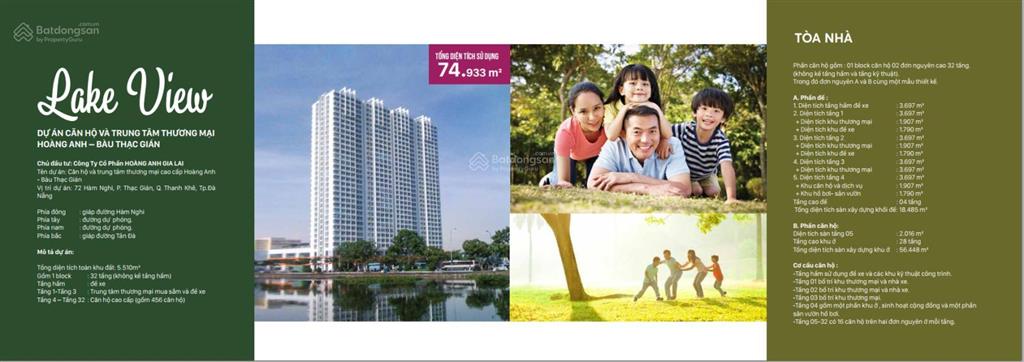 Bán căn hộ 93,5m2 hoàng anh gia lai lake view 72 hàm nghi. giá 58tr/m2 bao sổ đỏ