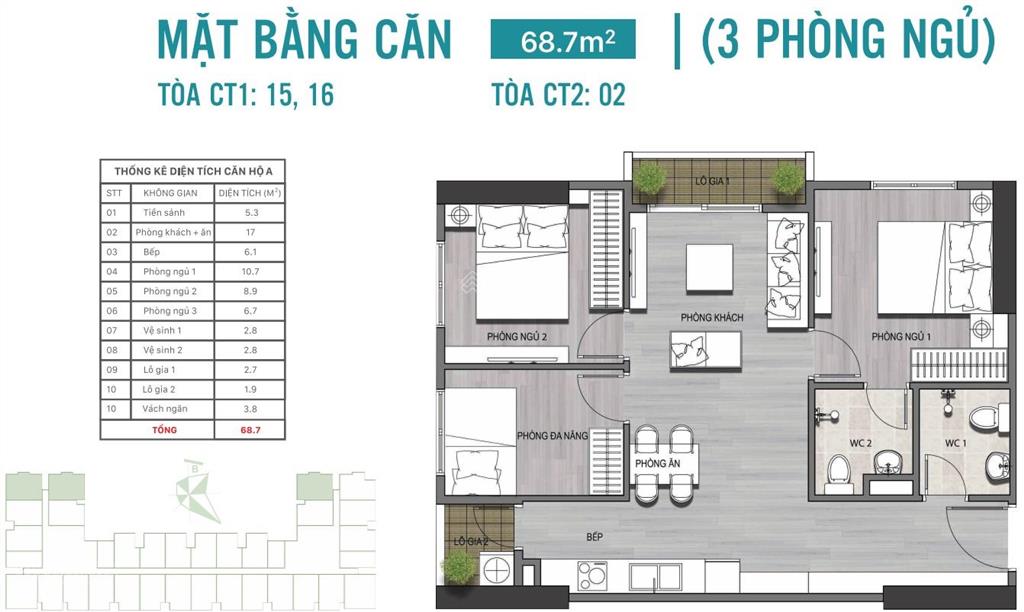 Bán căn hộ chung cư ecolife riverside, 1,500 tỷ vnd, 68m2, 3 pn, 2 wc tại điện biên phủ, quy nhơn