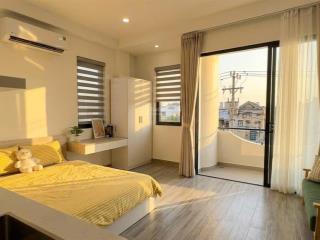 Căn hộ đẹp ban công mới xây đường an dương vương, full tiện nghi giá 5,6 triệu
