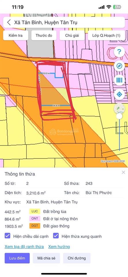 Đất thổ đường nhựa. mt đường đăng mỹ, cách quốc lộ 1km. đất 4.400m2 ngang 50m x 84m nở hậu, giá tốt