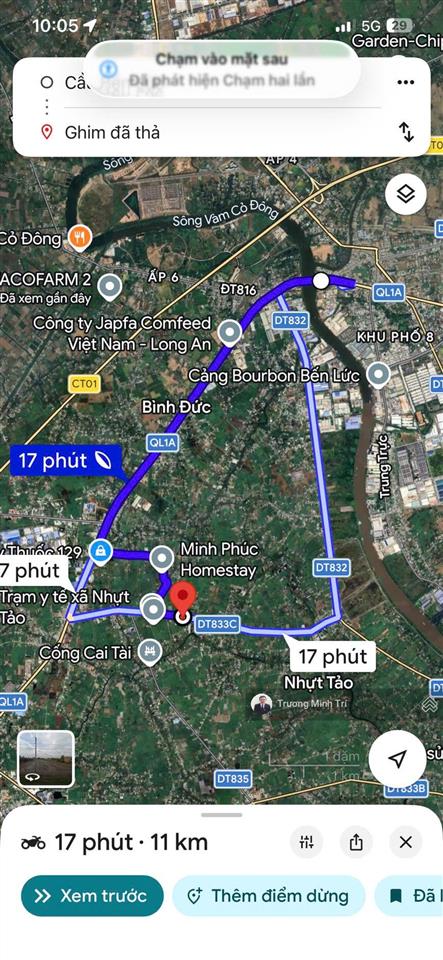 Đất lúa 2.900m2 (36x87m) đường nhựa dt833c giá tốt