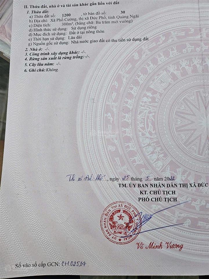 Chính chủ bán 2 lô đất phổ cường  giá tốt, sổ riêng