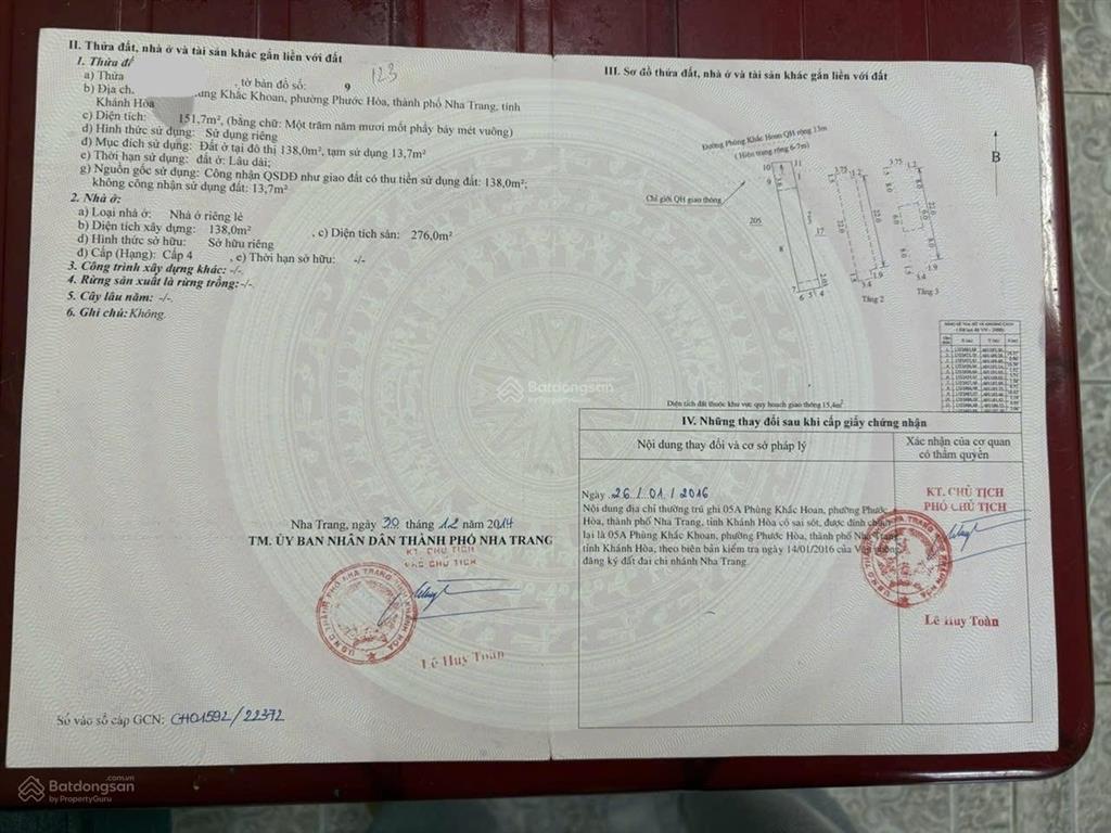 Cần bán nhà mặt tiền phùng khắc khoan sát lê hồng phong giá chỉ 78tr/m