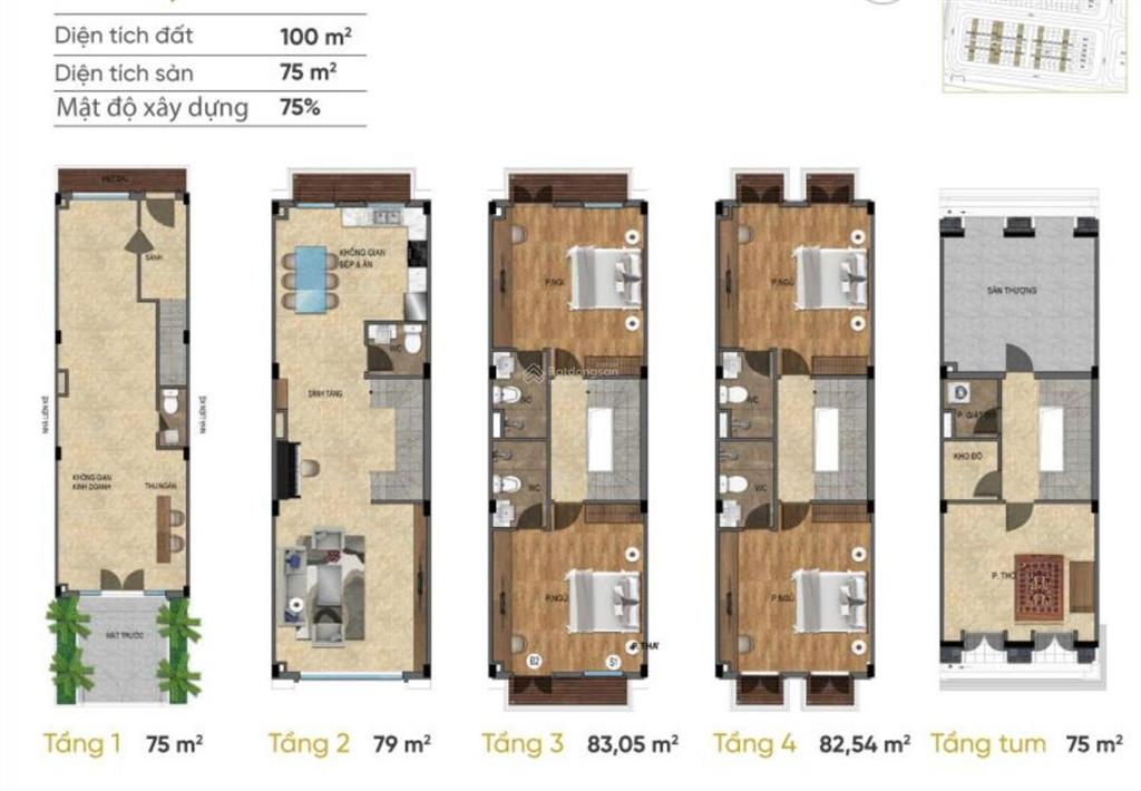 Tôi chính chủ cần cho thuê gấp căn liền kề 4 tầng 1 tum, đã hoàn thiện mặt ngoài, dt 175m²