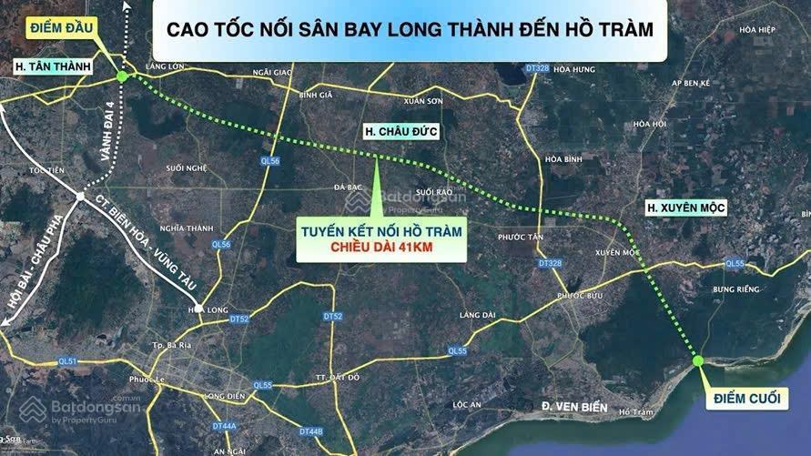 1017m2 xã xuyên mộc, tphcm. sổ riêng thổ cư 60m2