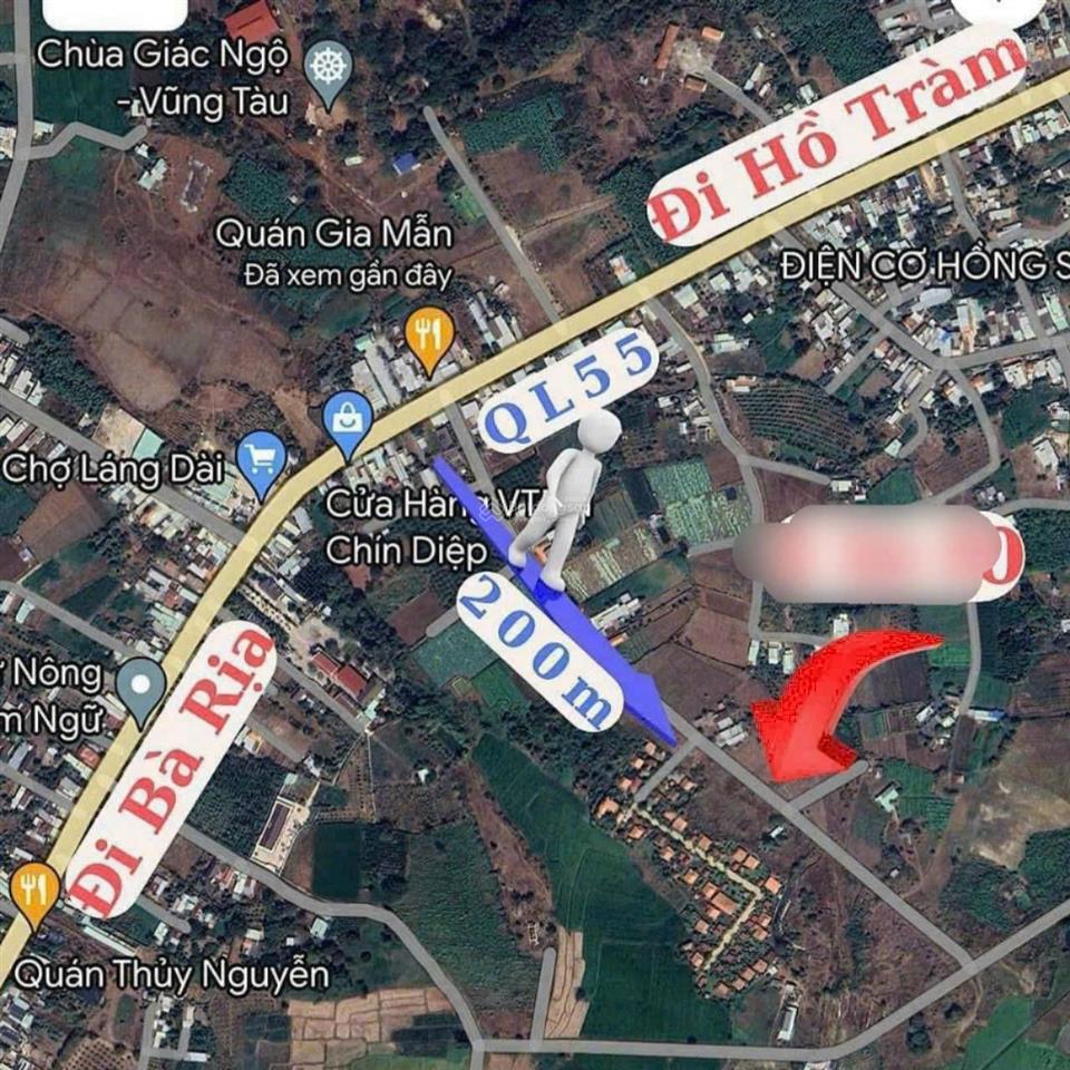 143m2 đường nhựa ngay ql 55 xã đất đỏ, tphcm. 890 triệu, sổ riêng, thổ cư 80m2