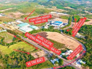 Lô siêu đẹp mặt đường quốc lộ 27c ngay cụm công nghiệp sông cầu  xã khánh vĩnh. giá chỉ 1 tỷ 480