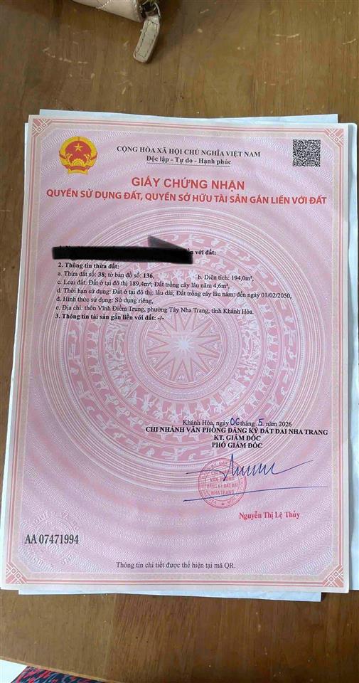 Lô đất mặt tiền kinh doanh ngang 9met đường 23/10 vĩnh điềm trung, vừa qua cầu vượt chỉ 75tr/m2