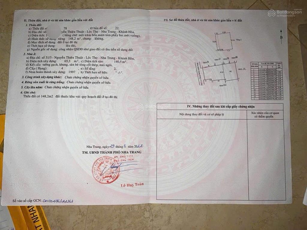 Căn nhà vườn nghỉ dưỡng hẻm nguyễn thiện thuật thông hùng vương, đi bộ tắm biển chỉ với 122tr/m2