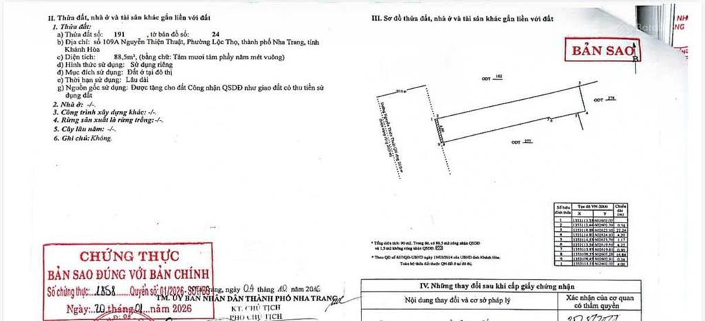 Lô đất 88m2 mặt tiền nguyễn thiện thuật, gần trần quang khải vị trí vàng phố tây nha trang chỉ 25tỷ