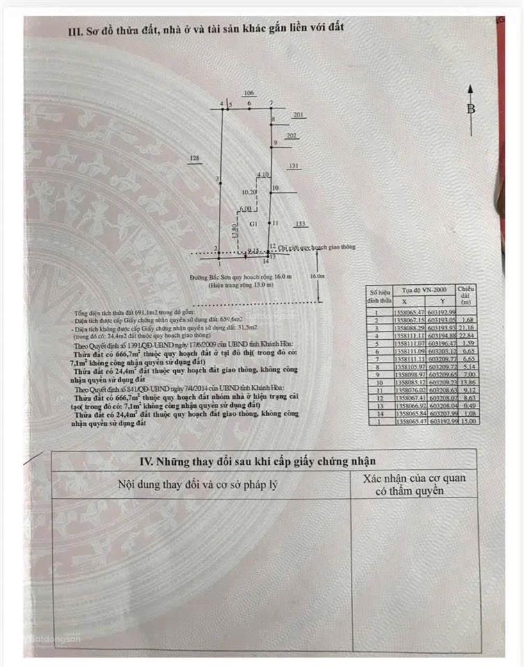Bán đất rộng hiếm 660m2 ngang 15m mặt tiền bắc sơn ngay biển nha trang chỉ 128triệu/m2 giá đầu tư