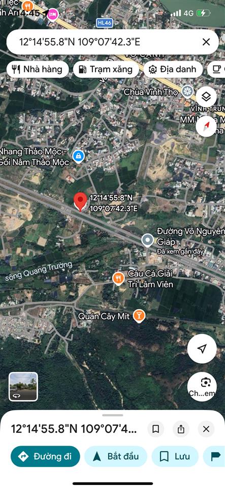 Bán đất đường võ nguyên giáp, võ dõng, vĩnh trung, nha trang. dt 627m2. ngang 18m. sổ hồng. giá tốt