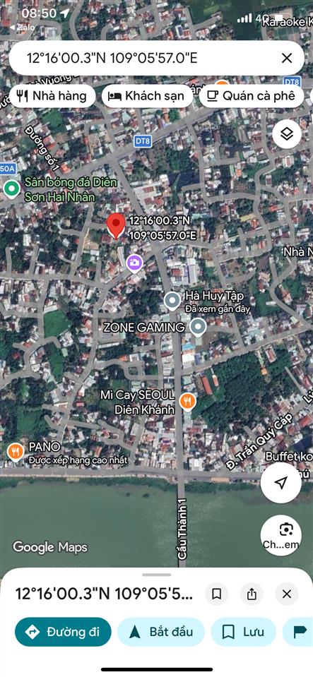 Bán đất hẻm hà huy tập, diên khánh, khánh hoà. dt 133.2m2. sổ hồng. giá 10tr/m2.  0931 183 ***