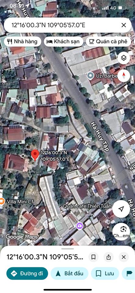 Bán đất hẻm hà huy tập, diên khánh, khánh hoà. dt 133.2m2. sổ hồng. giá 10tr/m2.  0931 183 ***