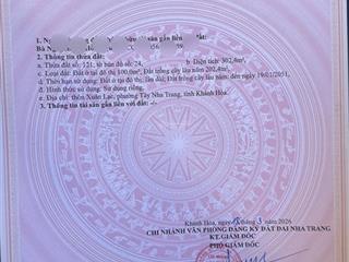 Bán đất tặng nhà cấp 4 đường xuân lạc, phường tây nha trang. khánh hoà. dt302m2. giá 28tr/m2