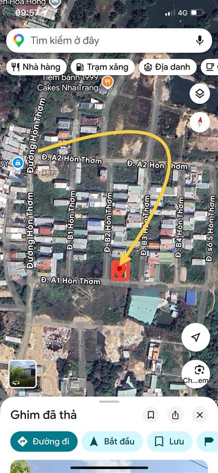 Bán đất đường a1, hòn thơm, vĩnh ngọc, phường tây nha trang. dt102m2. sổ hồng. giá 2,1 tỷ
