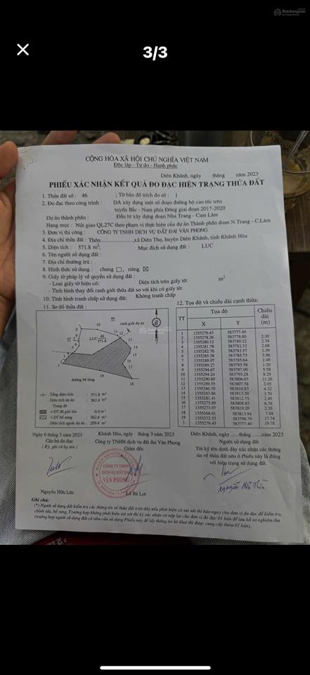 Cần bán gấp 209m2 đất lúa mặt tiền đường nhựa 10m ngang 28m ngay ql27c, gần trạm thu phí diên thọ