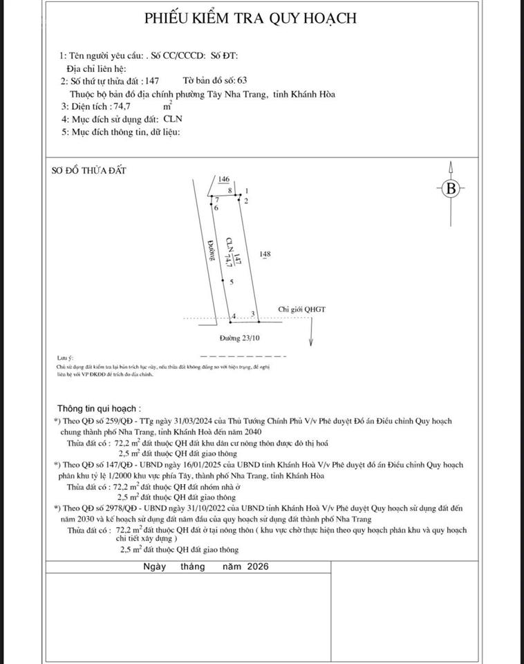Lô góc đường 23/10 gần trục d30 diện tích 74.7m2 (ngang 4.1m)hiện trạng có nhà cấp bốn cũ 3.5 tỷ