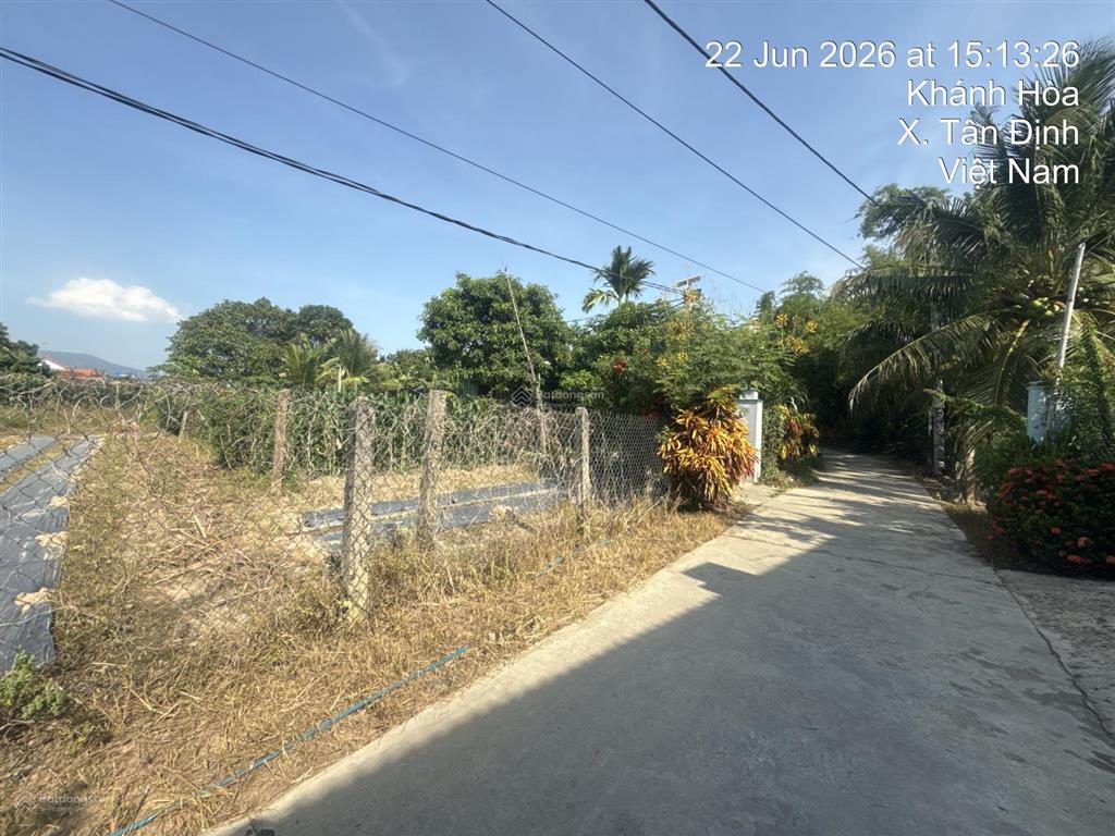 Bán lô đất hiệp thạnh  ninh bình  ninh hoà. diện tích 173,1 m2 có 120m thổ cư, ngang 6,5m 590tr