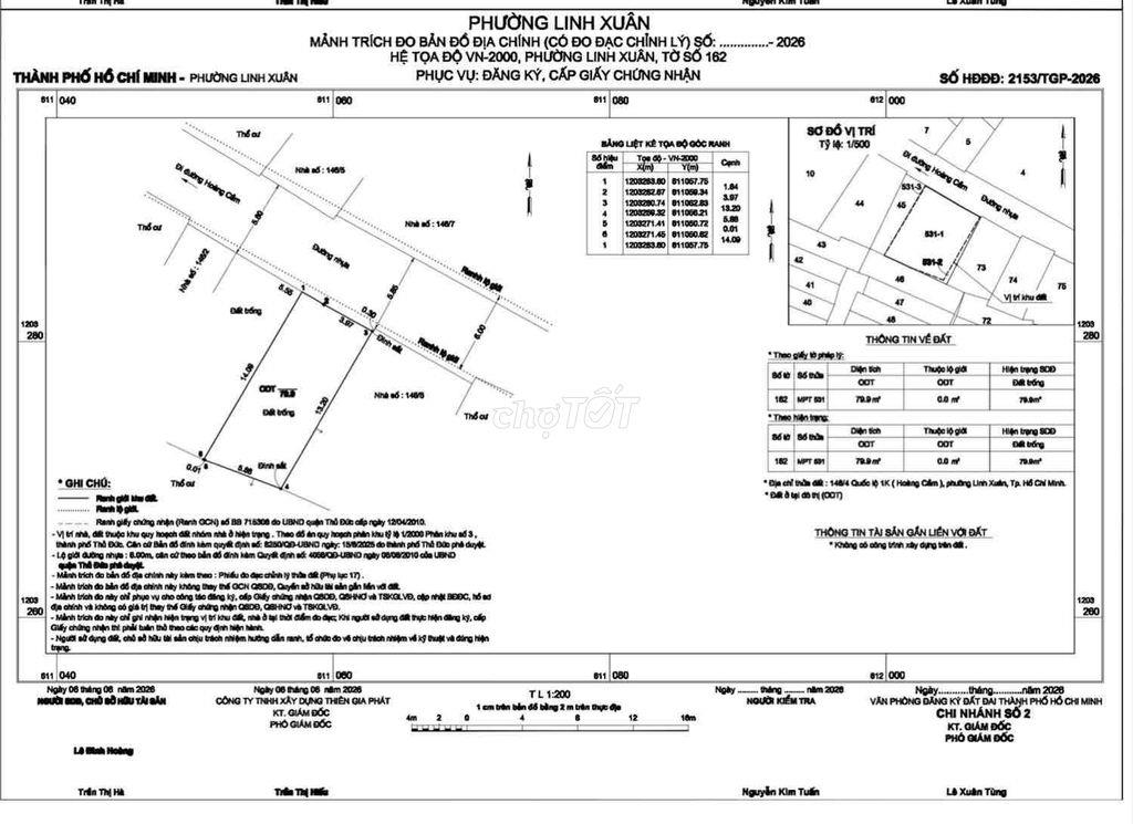 Chính chủ bán đất DT: 80m2 kê bên trường Cấp 1 gần chợ Linh Xuân TPHCM