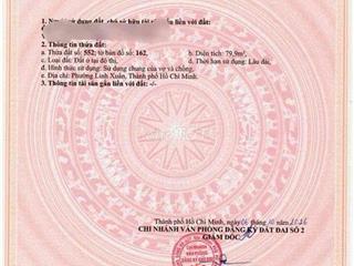 Chính chủ bán gấp 2 nền đất tại Linh Xuân ngay cổng trường tiểu học