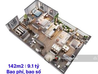 [ giá 142m2 rẻ ngang 138m2  chỉ 9.1 tỷ bao phí  chủ có hỗ trợ bank  ban công đông nam ]