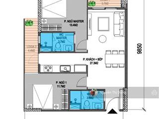 Bán cc the wisteria 73m2  chỉ 6.1 tỷ bàn giao full nội thất cao cấp.