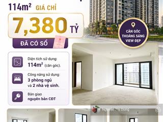 Chủ cần bán căn hộ 114m² giá chỉ 7,380 tỷ chung cư the wisteria  đã có sổ, sẵn sàng giao dịch 